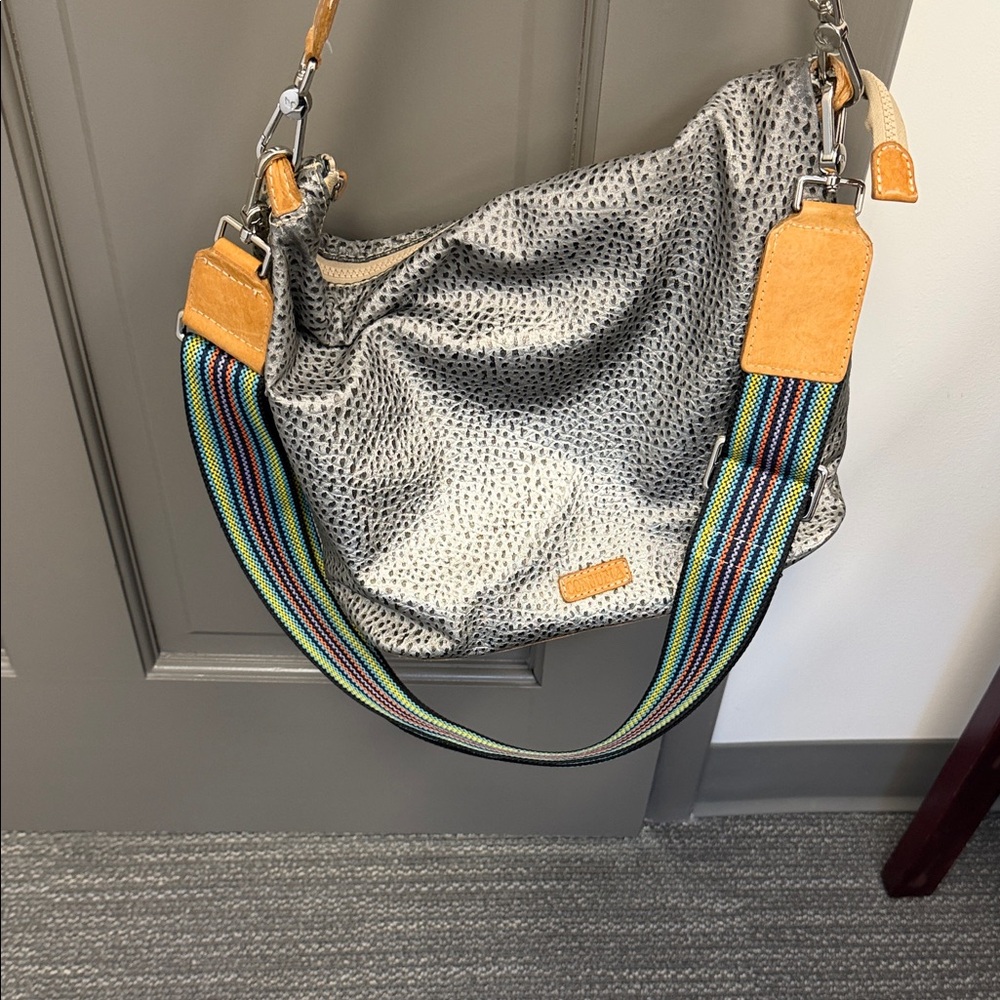 Consuela Hobo Bag with Stripe strap